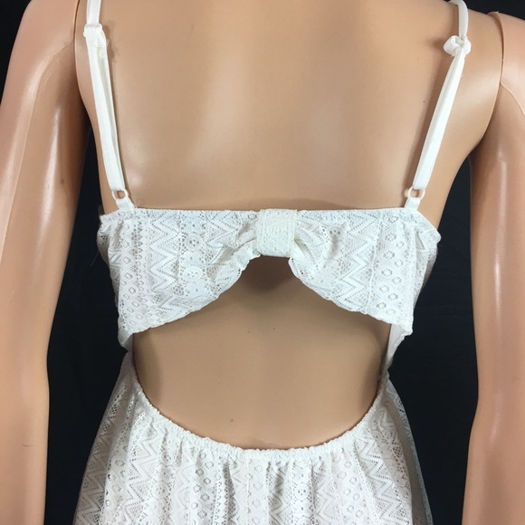 No Boundaries White Lace Asymmetrical Dress - Picture 4 of 6